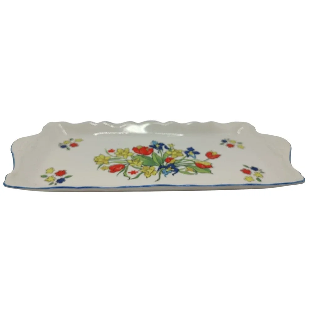 Vintage James Kent Ltd Tray Spring Fair Staffordshire England‎ Scalloped Edges